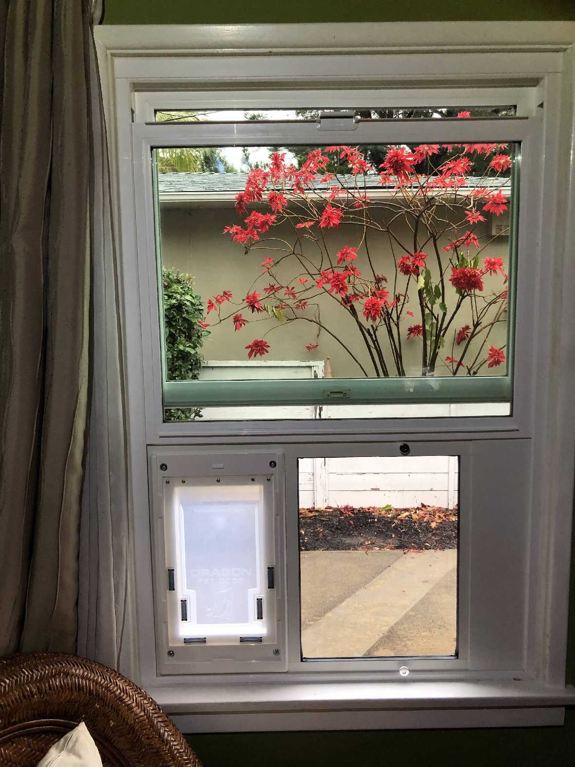 Dragon Sash Window Pet Door Double Flap