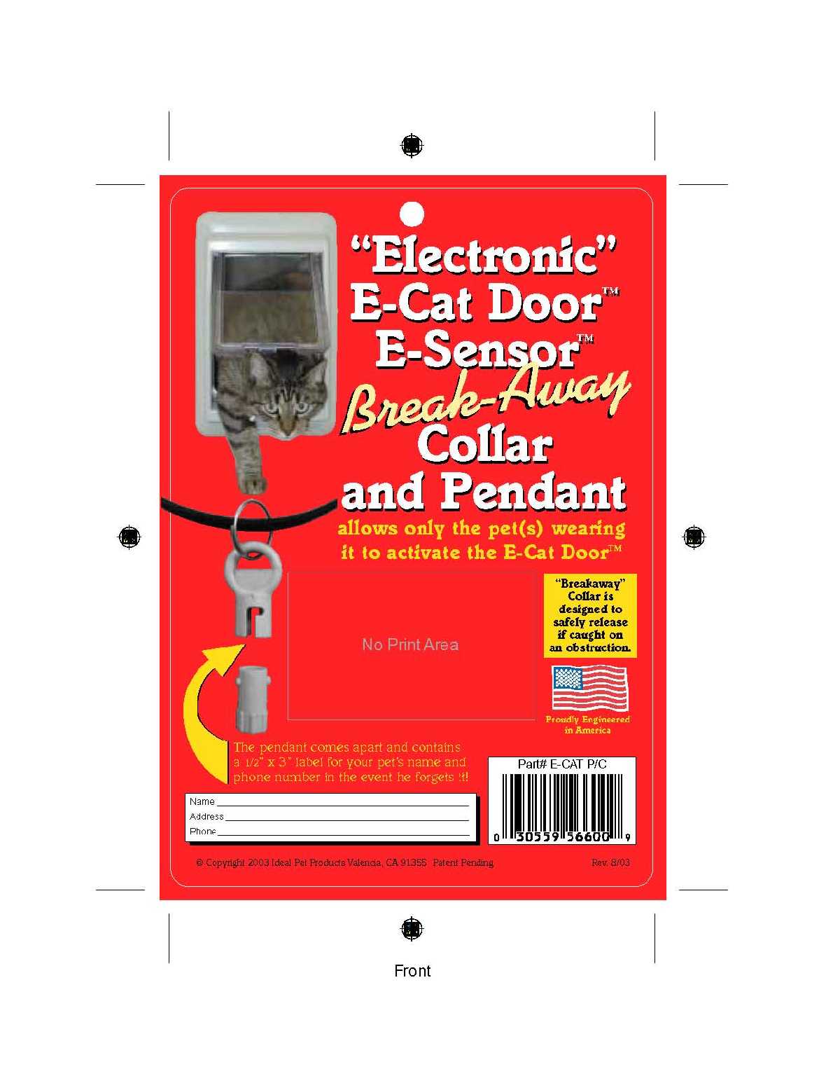 Ideal "E-Cat" Electronic Cat Door