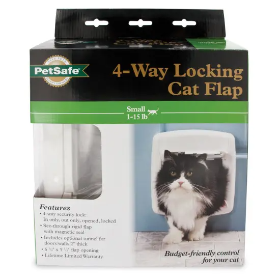 Petsafe 4-Way Locking Cat Door For Thicker Doors