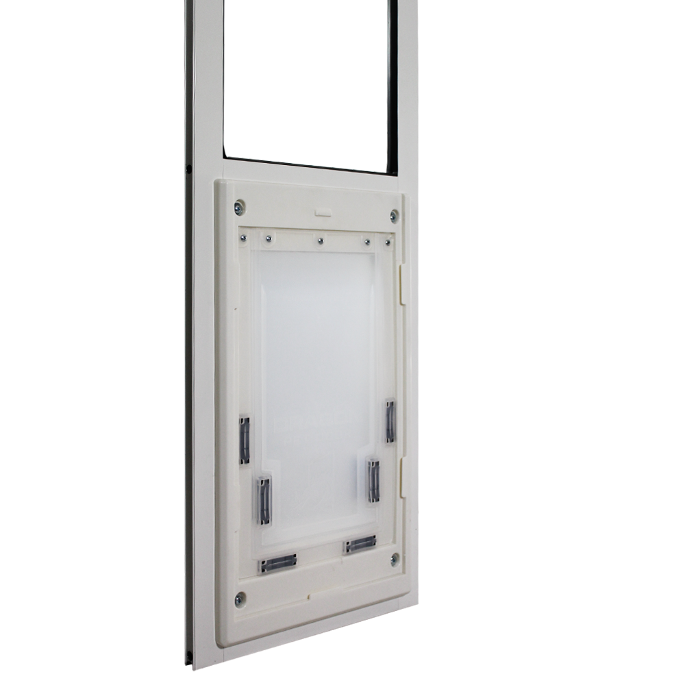 Custom Single Flap Dragon Pet Door for Aluminum Sliders