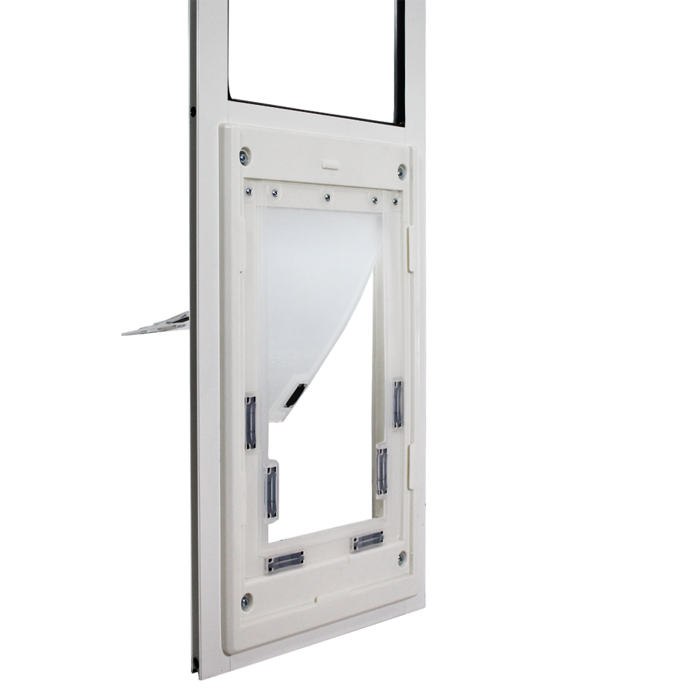 Custom Single Flap Dragon Pet Door for Aluminum Sliders