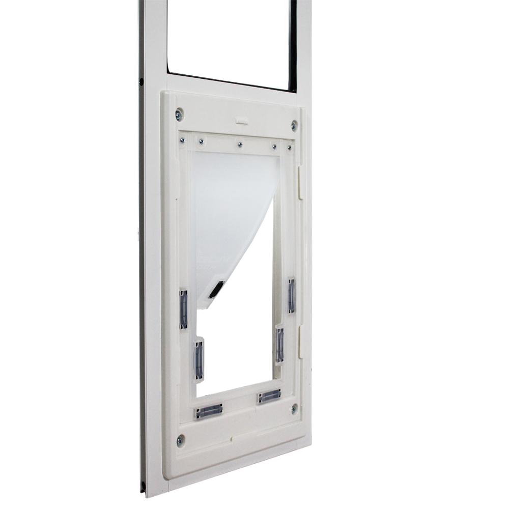 Custom Double Flap Dragon Pet Door for Aluminum Sliders